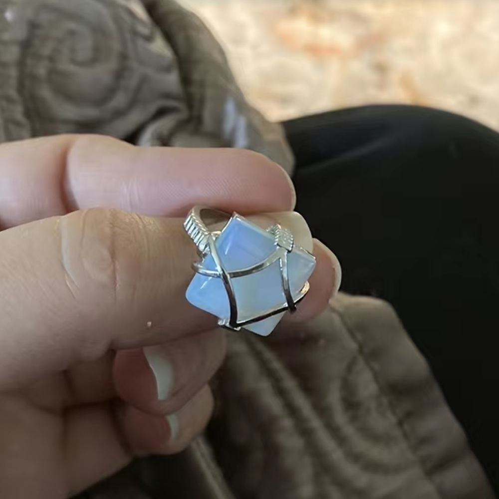 White Moonstone Ring - image 2